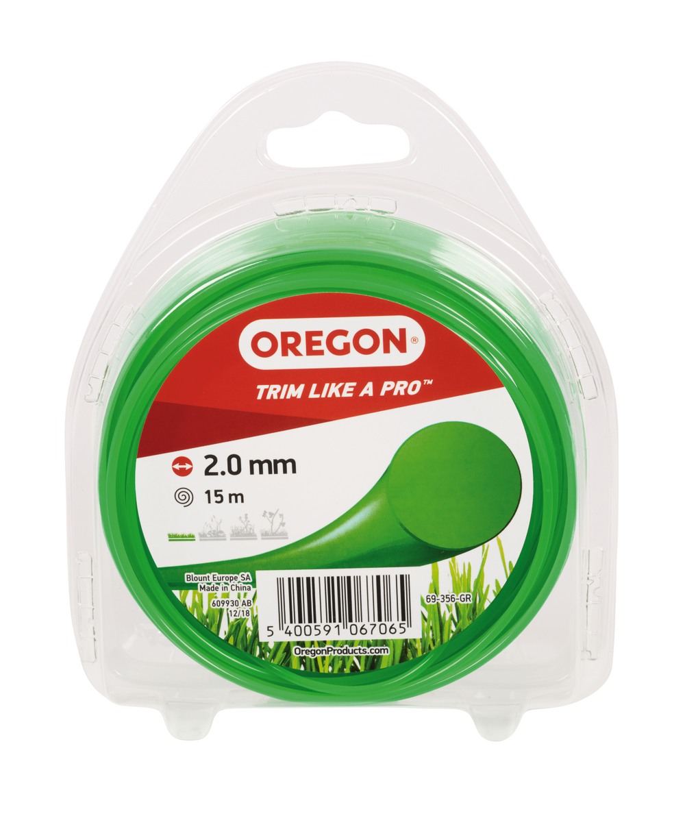 Oregon Coloured Line maaidraad draaddikte 2.0 mm, Lengte 15 m, Groen, draaddikte 2,0 mm, 69-356-GR